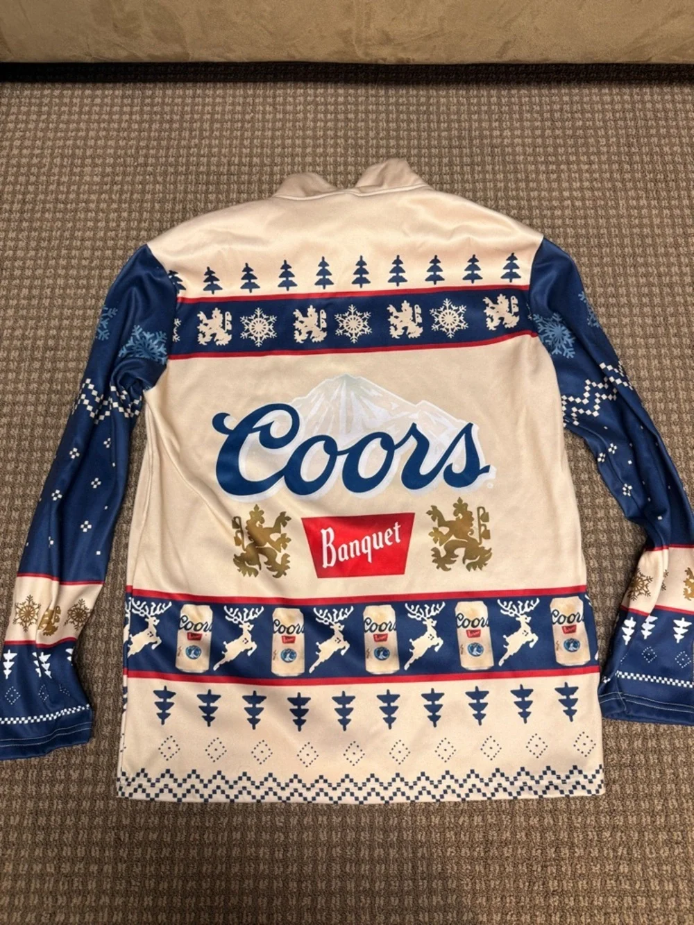 Coors Banquet Ugly Sweater Sweatsuit Set 🍺 Holiday Beer Outfit